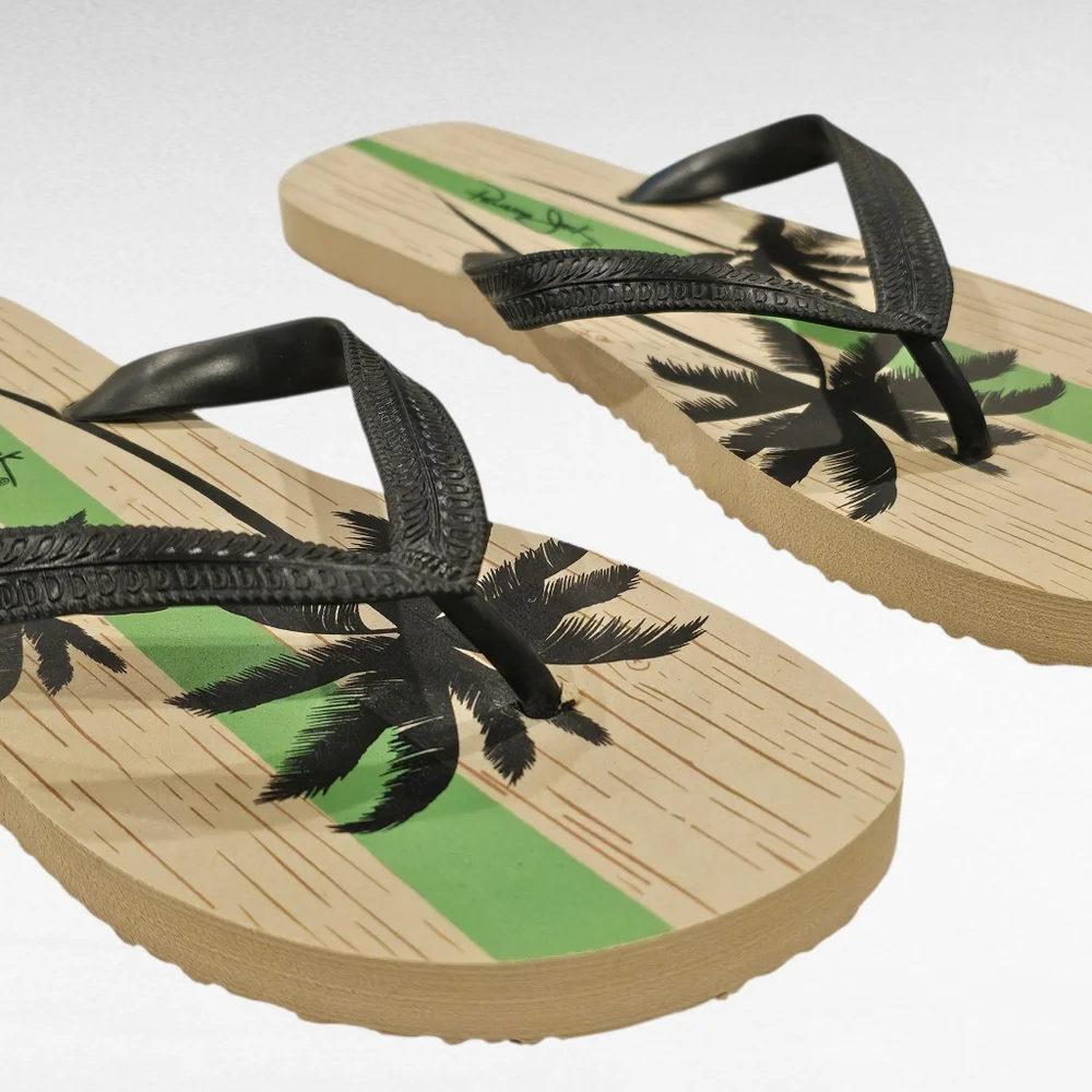 Panama Jack Palm Tree Flip Flops Size 7 /8